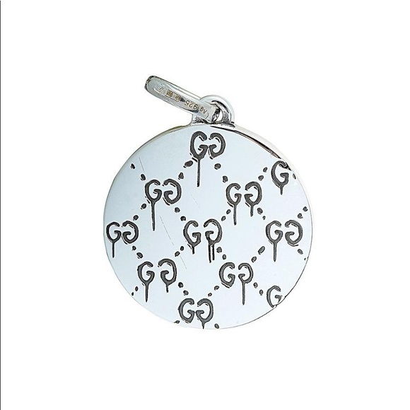 GucciGhost Sterling Silver & Enamel Diamond Charm - Picture 3 of 12